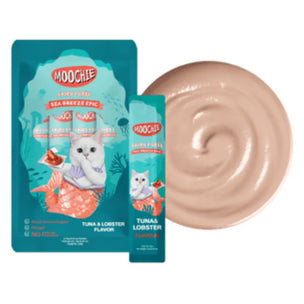 Moochie Tuna & Lobster Flavor Mousse 5X15G Pouch Sachet — (5x12)x15g. 60 POUCH SACHET