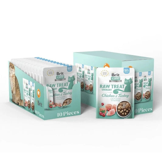 Brit RAW Treat Cat Urinary Freeze-Dried Chicken & Turkey 10x40g