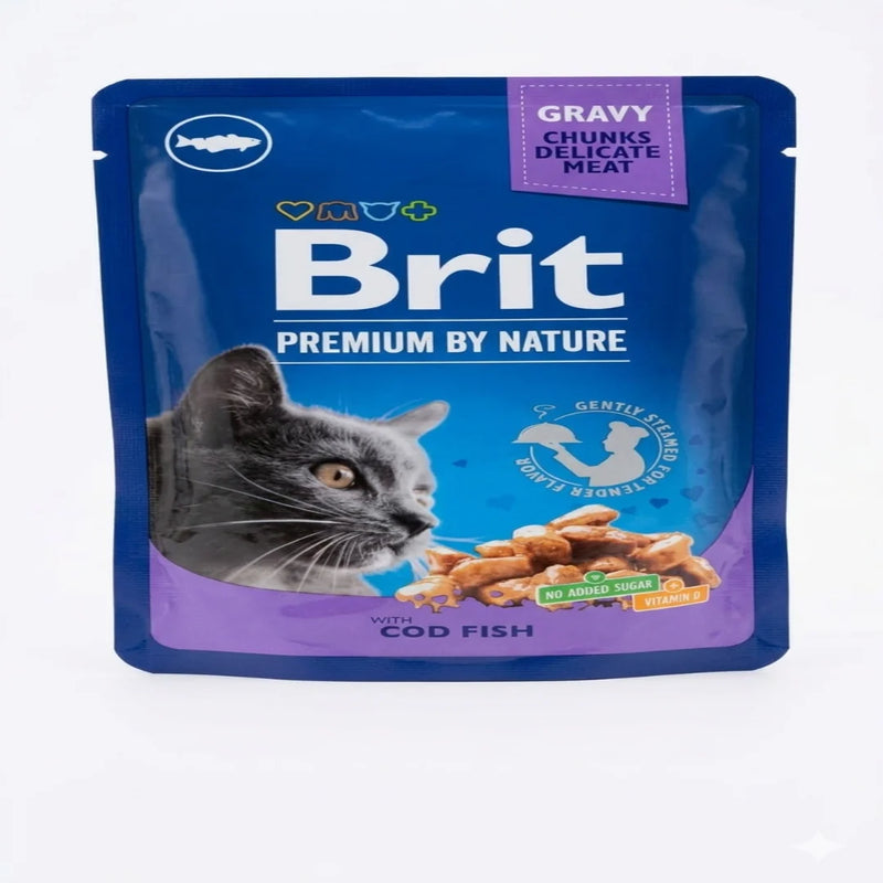 Brit Premium Cat Pouches with Cod Fish 100 g