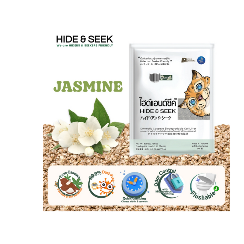Hide & seek Cassava Cat Litter Jasmine 6L
