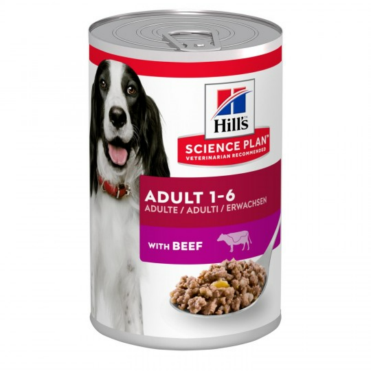 Hill’s Science Plan Adult Canine Food with Beef 370gx13