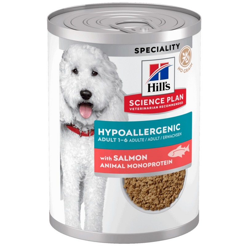 Hill’s Science Plan Hypoallergenic Adult Dry wet Food with Salmon 363gx12