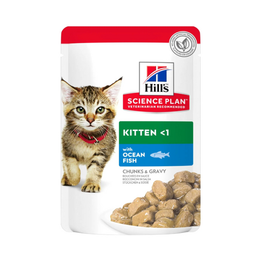 Hill's Science Plan Kitten Food with Ocean Fish (Pouches) 85gx12