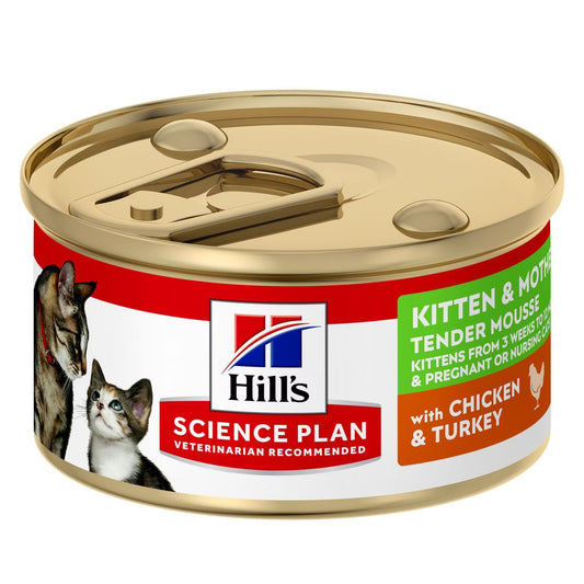 Hill’s Science Plan Kitten & Mother Mousse With Chicken & Turkey  (Pouches) 85gx24