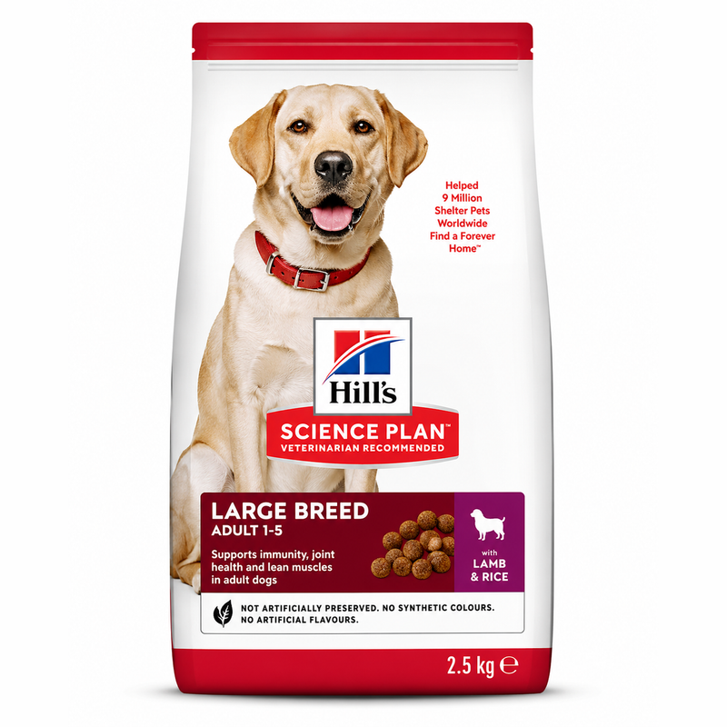 Hill's Science Plan Large Breed Adult Canine Food with Lamb & Rice 2.5kg