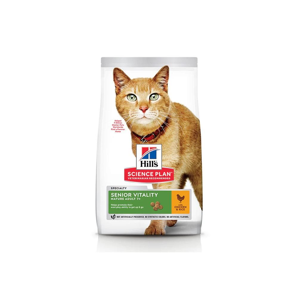 Hill's Science Plan Senior Vitality Mature Adult 7+ Feline Food with Chicken and Rice 1.5kg