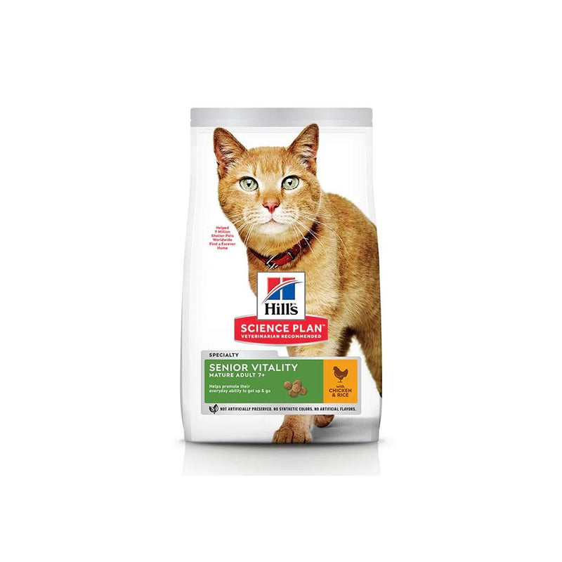 Hill's Science Plan Senior Vitality Mature Adult 7+ Feline Food with Chicken and Rice 1.5kg