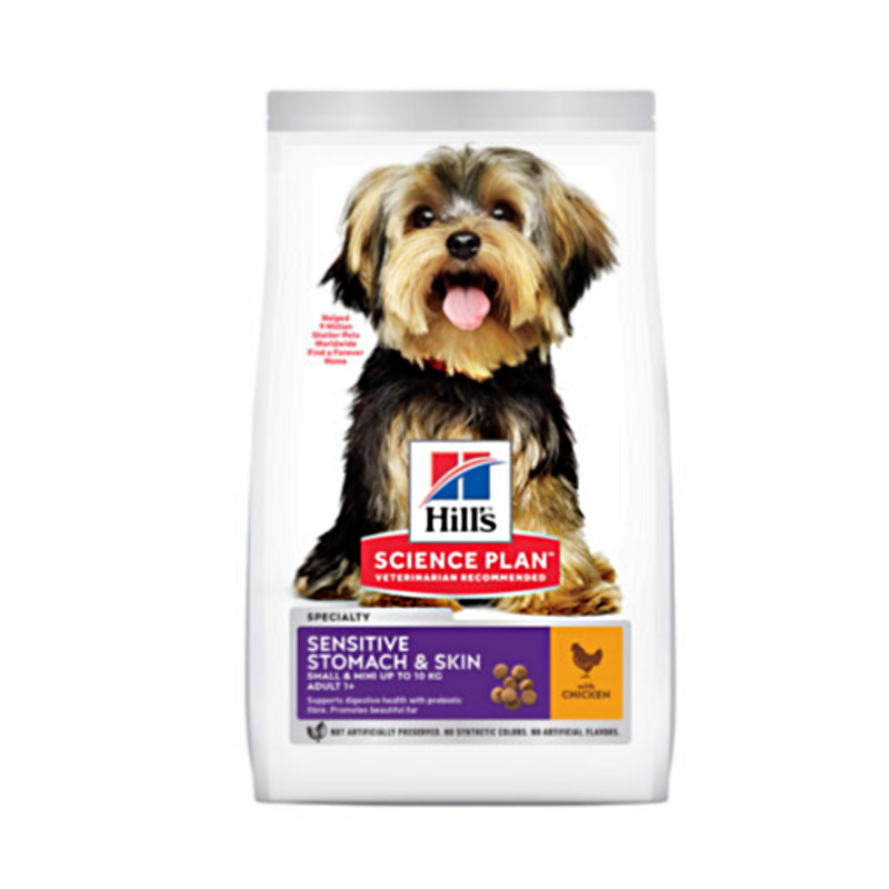 Hill’s Science Plan Sensitive Stomach & Skin Small & Mini Adult Canine Food With Chicken 1.5kg