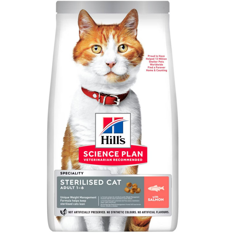 Hill’s Science Plan Sterilised Cat Adult Cat Food With Salmon 3kg