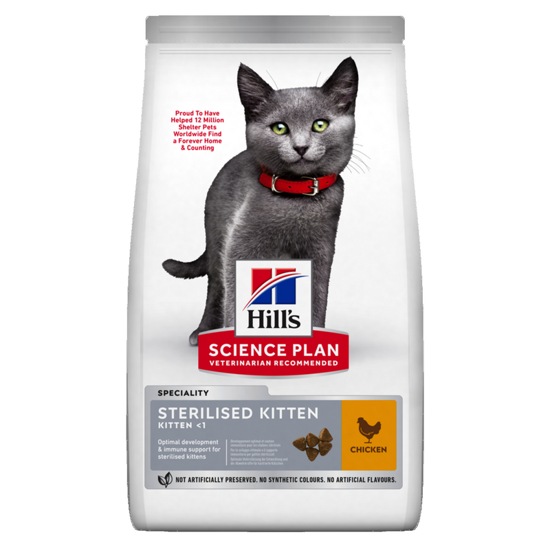 Hill’s Science Plan Sterilised Kitten Food With Chicken 1.5kg