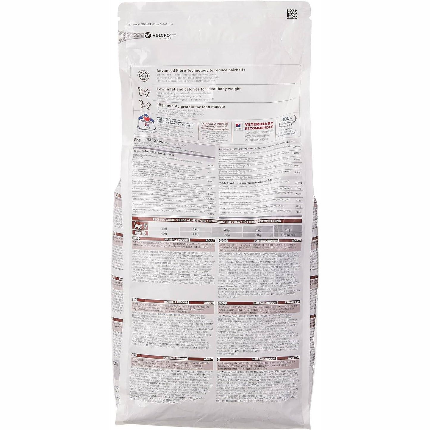 Hills Science Plan Hairball Indoor Feline Food with Chicken 3kg