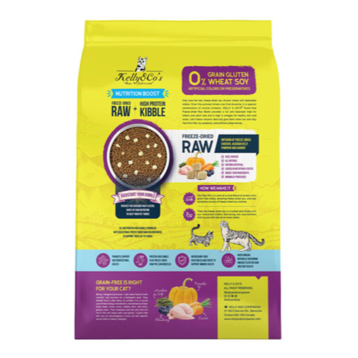 KELLY & CO’S Kibble CAT Raw Mixed Chicken & Salmon 1590g