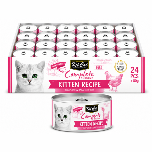 Kit Cat Complete Cuisine – Kitten Recipe Chicken in Broth 24x70g