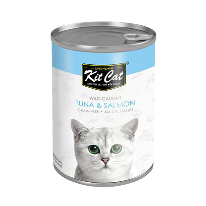 Kit Cat Atlantic Tuna With Wild Salmon 24x400g