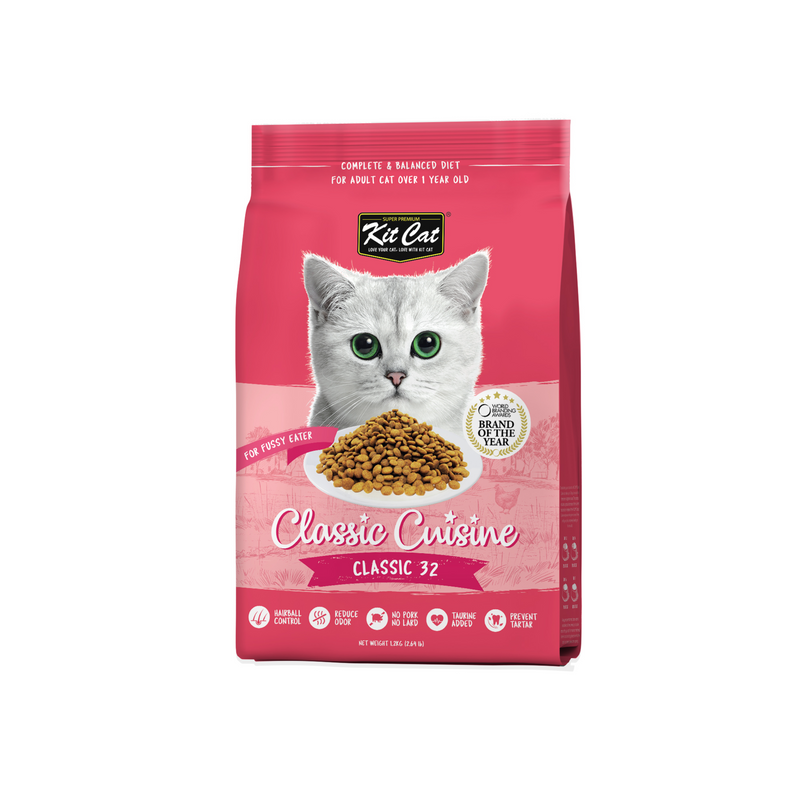 Kit Cat Classic 32 (Taurine Added) Dry Cat Food 5kg