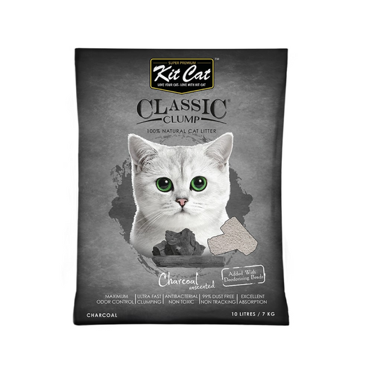 Kit Cat Classic Clump Charcoal Cat Litter 10L