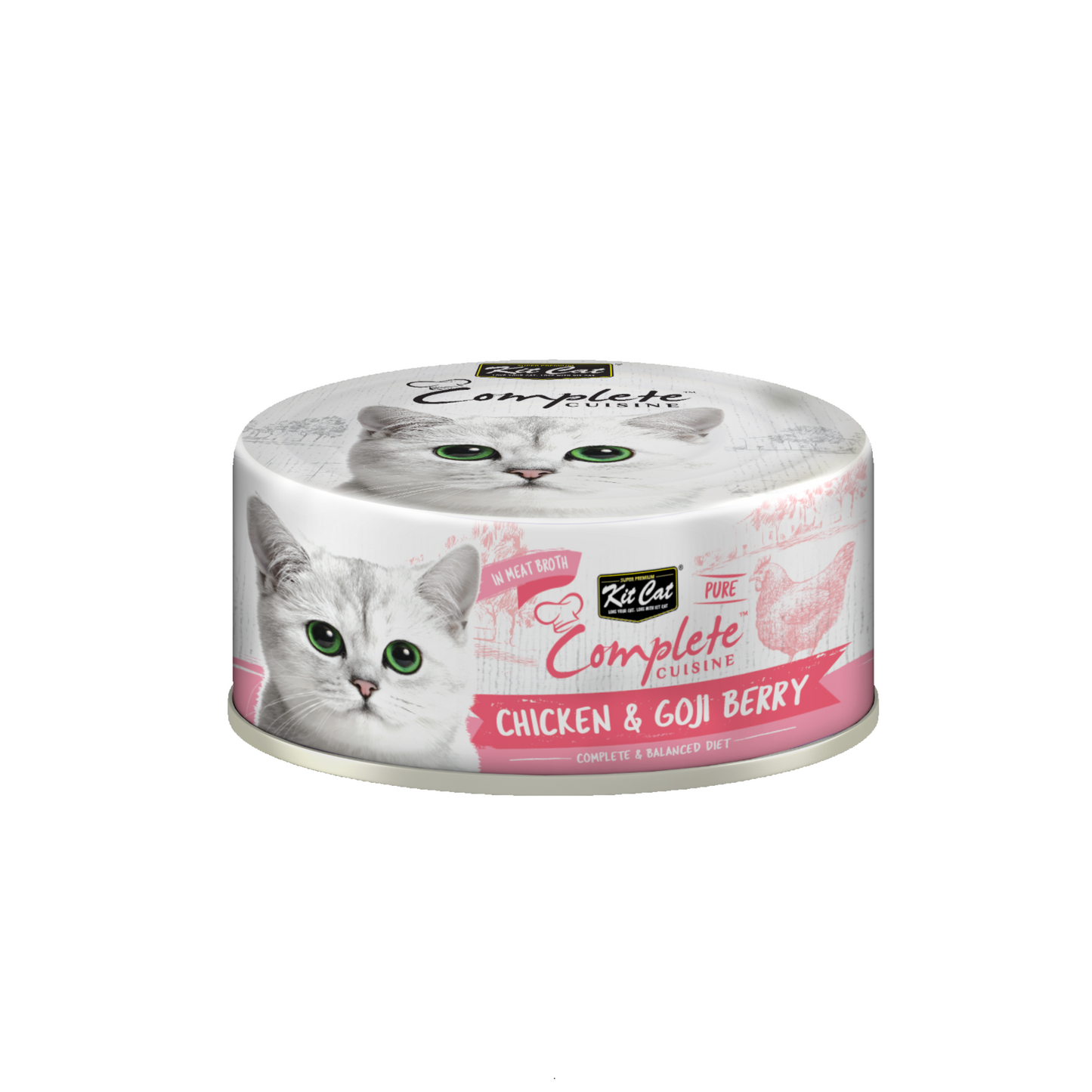 Kit Cat Complete Cuisine-Chicken & Goji Berry 70g  Can