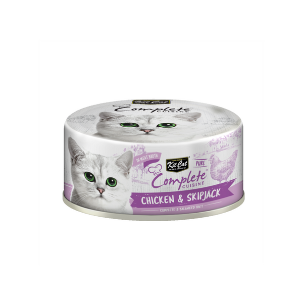 Kit Cat Complete Cuisine-Chicken & Skipjack 70g Can