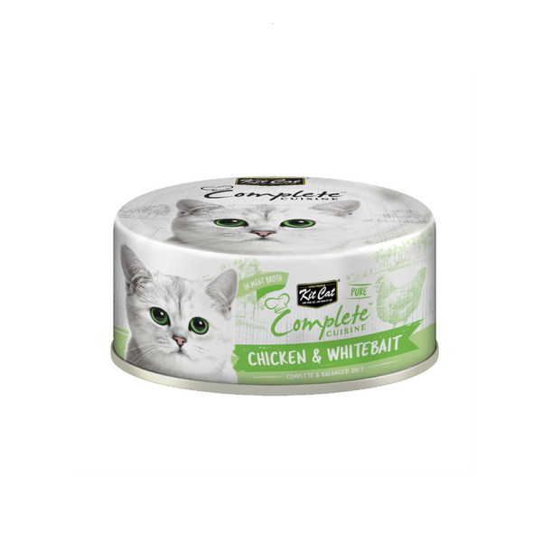 Kit Cat Complete Cuisine-chicken & Whitebait 70g Can