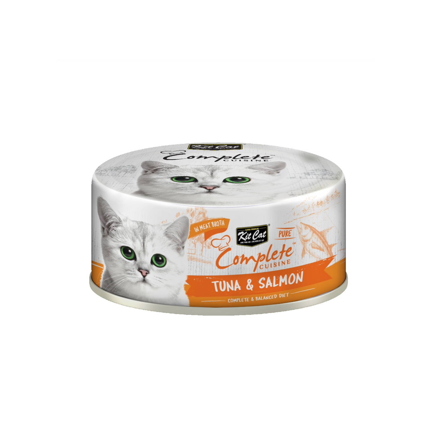 Kit Cat Complete Cuisine -tuna & Salmon 70g  Can