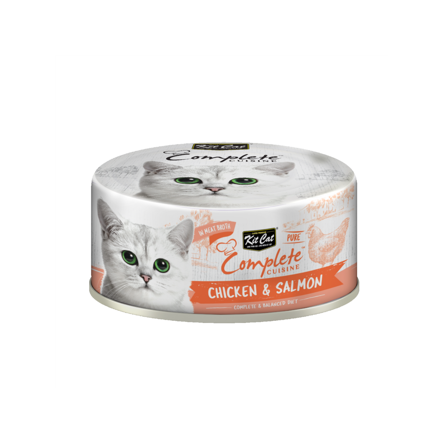 Kit Cat Complete Cuisine – Chicken & Salmon 70g Can