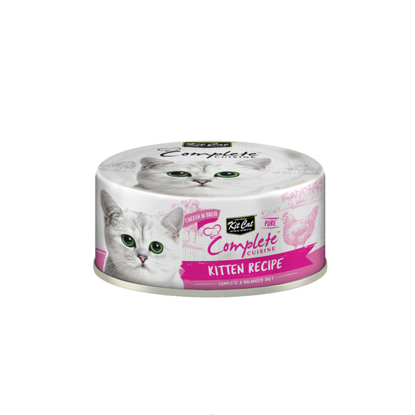 Kit Cat Complete Cuisine – Kitten Recipe Chicken in Broth 70g Can