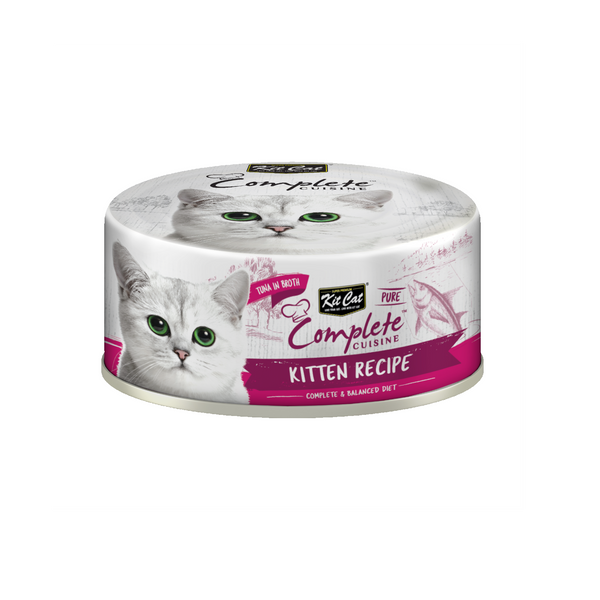 Kit Cat Complete Cuisine – Kitten Recipe Tuna in Broth 70g  Can