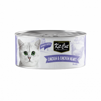 Kit Cat Deboned Chicken & Chicken Heart Topper 24x80g