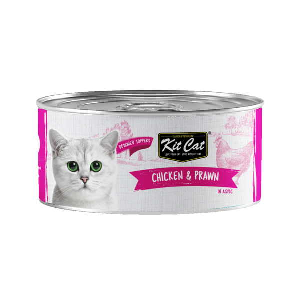 Kit Cat Deboned Chicken & Prawn Toppers 80g Can