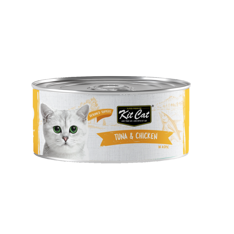 Kit Cat Deboned Tuna & Chicken Toppers 80g  Can