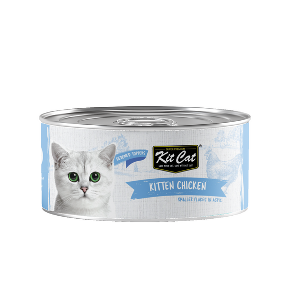 Kit Cat Kitten Chicken Flakes With Aspic 80g Can