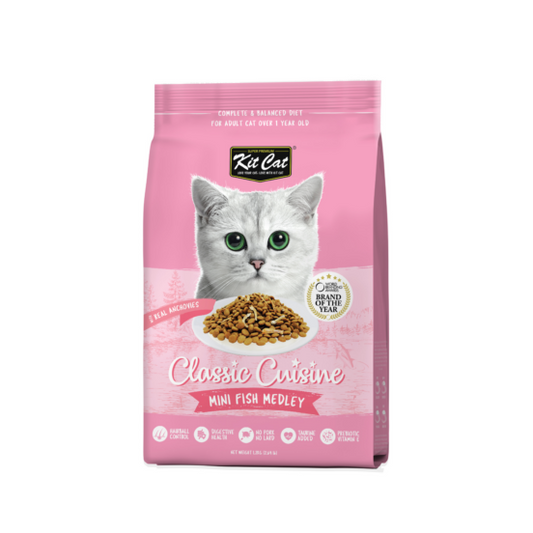 Kit Cat Mini Fish Medley (Optimal Bones Growth) Dry Cat Food 1.2kg