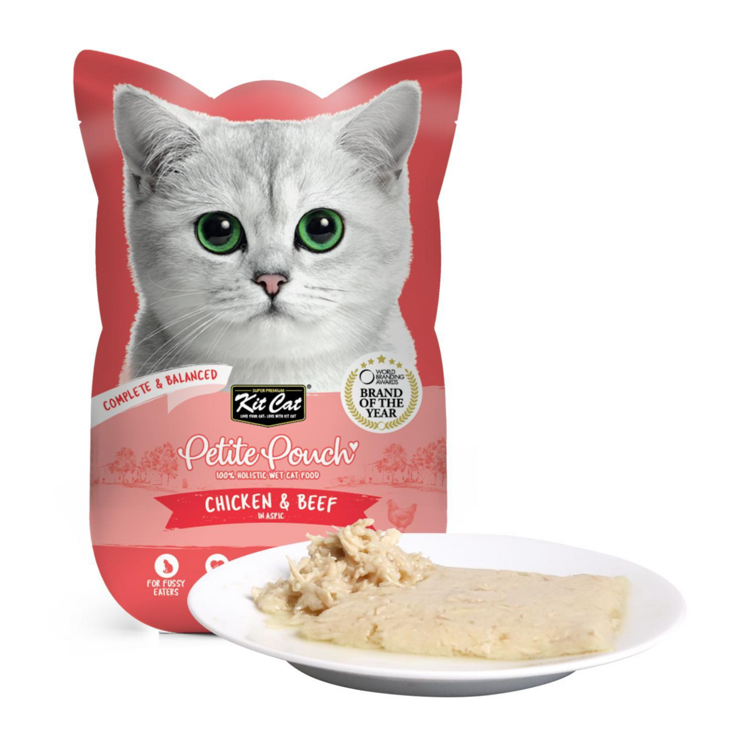 Kit Cat Petite Pouch Complete Food – Chicken & Beef  70g Pouch