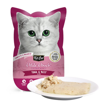 Kit Cat Petite Pouch Complete Food – Tuna & Beef 70gx24pcs
