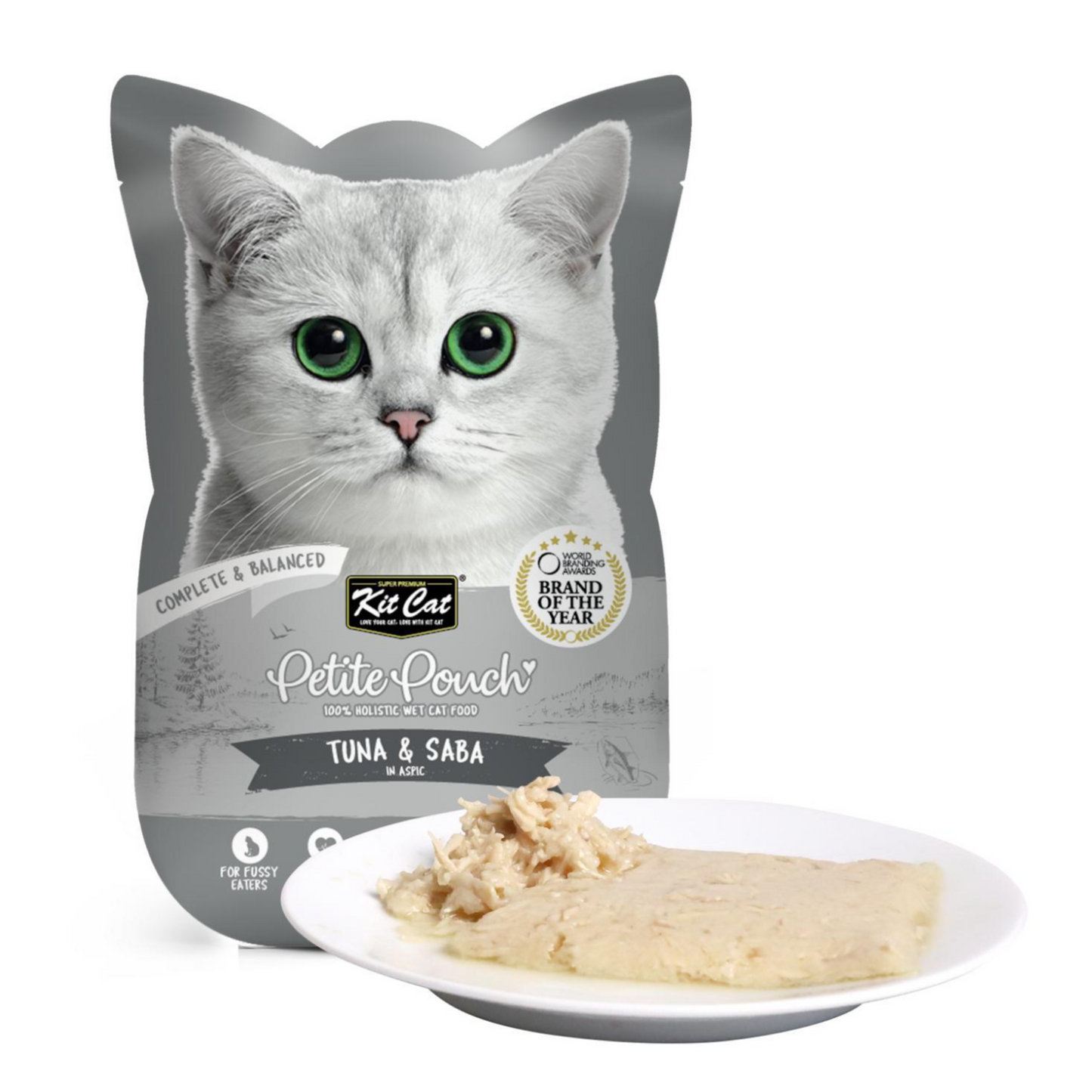 Kit Cat Petite Pouch Complete Food – Tuna & Saba  70g Pouch
