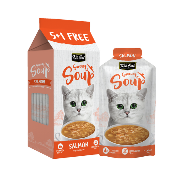 Kit Cat Savoury Soup Salmon 50g Pouch
