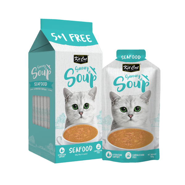 Kit Cat Savoury Soup Seafood 50g Pouch