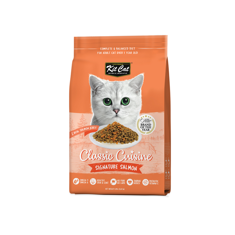 Kit Cat Signature Salmon (Beautiful Hair) Dry Cat Food 1.2kg