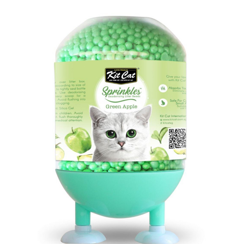 Kit Cat Sprinkles Deodorizing Beads 240G- Apple