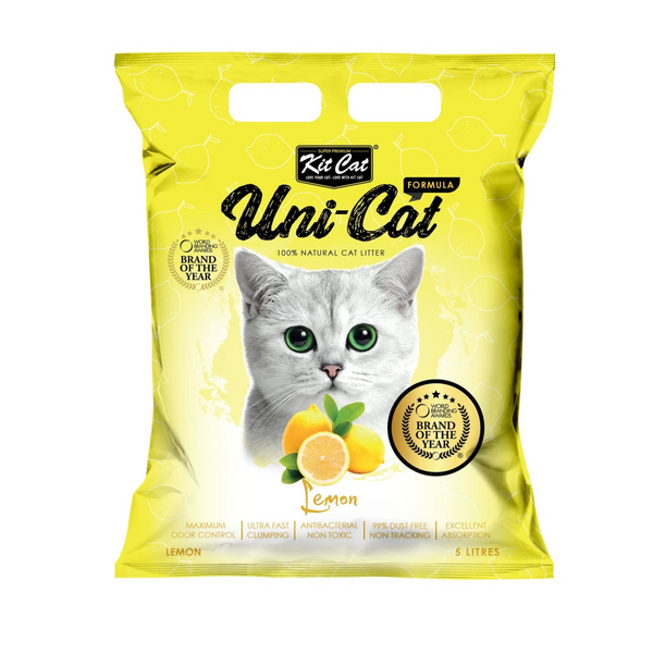 Kit Cat Uni-Cat Cat Litter Lemon 5L