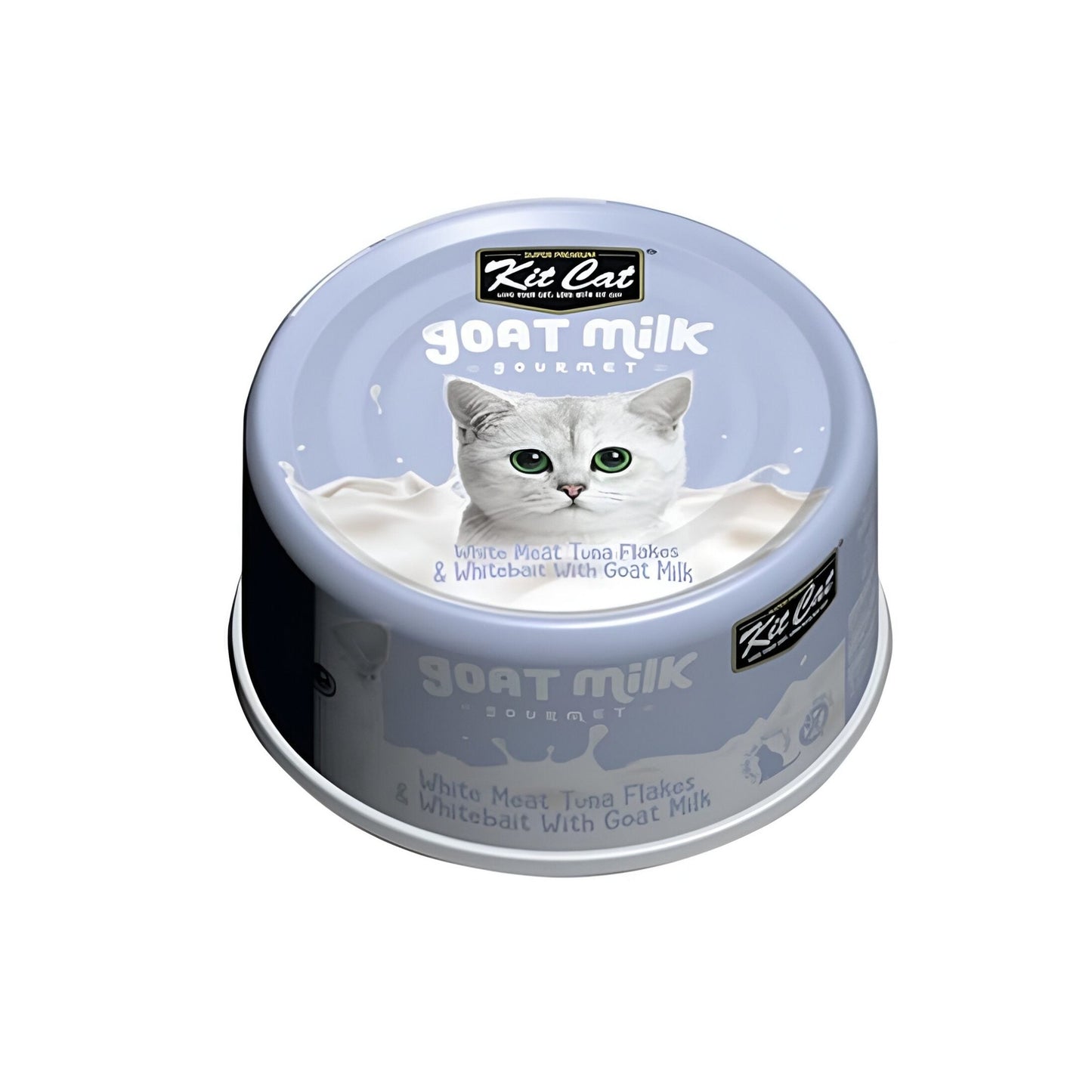 Kit Cat White Meat Tuna Flakes & Whitebait With Goat Milk  70g Can