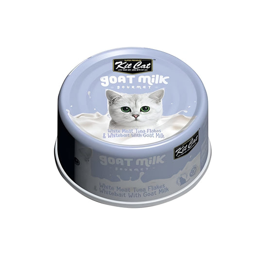 Kit Cat White Meat Tuna Flakes & Whitebait With Goat Milk  70g Can