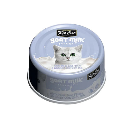 Kit Cat White Meat Tuna Flakes & Whitebait With Goat Milk 70gx24pcs