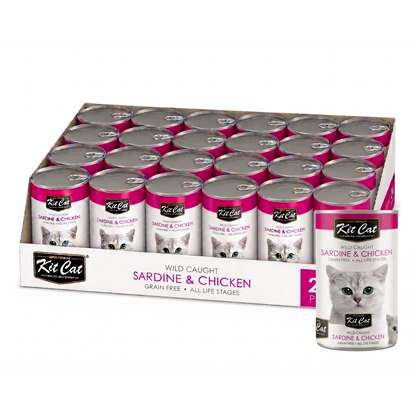 Kit Cat Pacific Sardine With Tender Chicken 24x400g