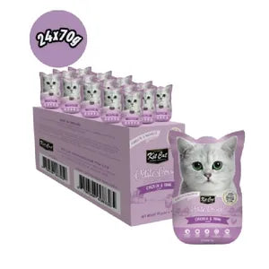 Kit Cat Petite Pouch Complete & Balanced Chicken & Tuna In Aspic x 24pcs