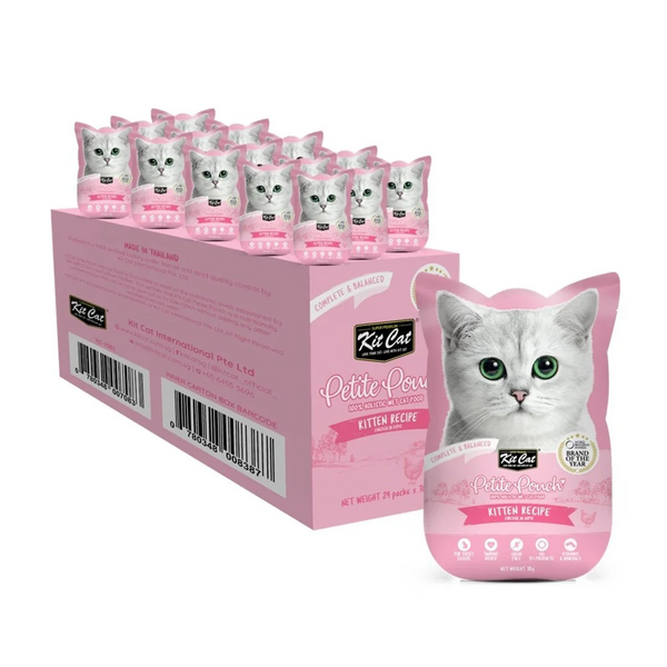 Kit Cat Petite Pouch Complete & Balanced Kitten Chicken In Aspic 70gx24pcs