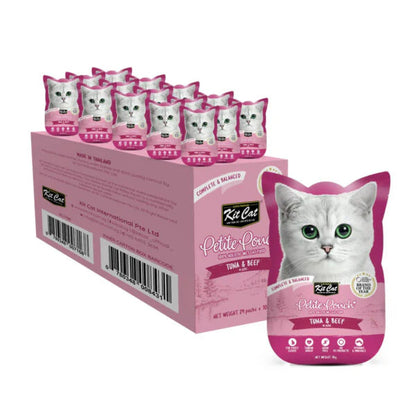 Kit Cat Petite Pouch Complete Food – Tuna & Beef 70gx24pcs