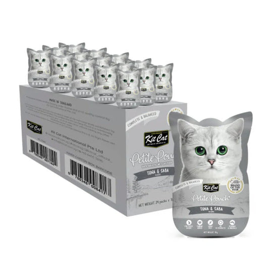Kit Cat Petite Pouch Complete Food – Tuna & Saba 70gx24pcs