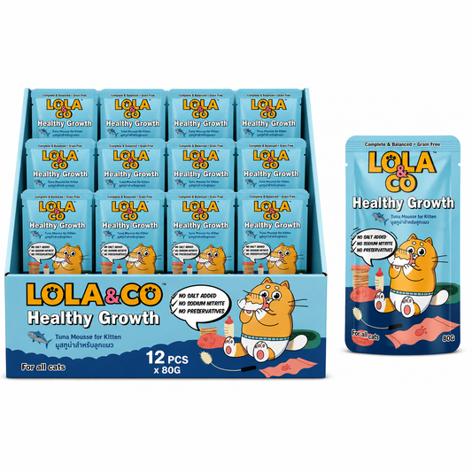 Lola & Co Healthy Growth Tuna Mouse For Kitten 80gx12pcs