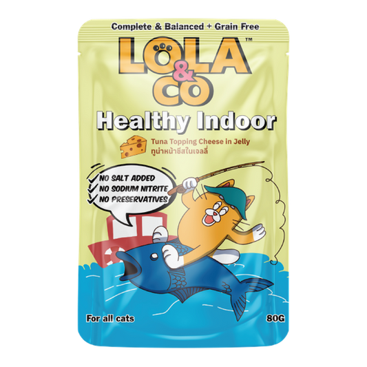 Lola & Co Healthy Indoor Tuna Topping Cheese In Jelly 80g Pouch